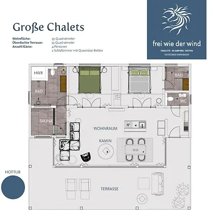 Frei Der Wind-chalets Feriehus *